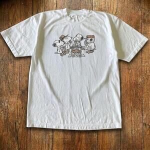 Snoopy And Woodstock White Tee